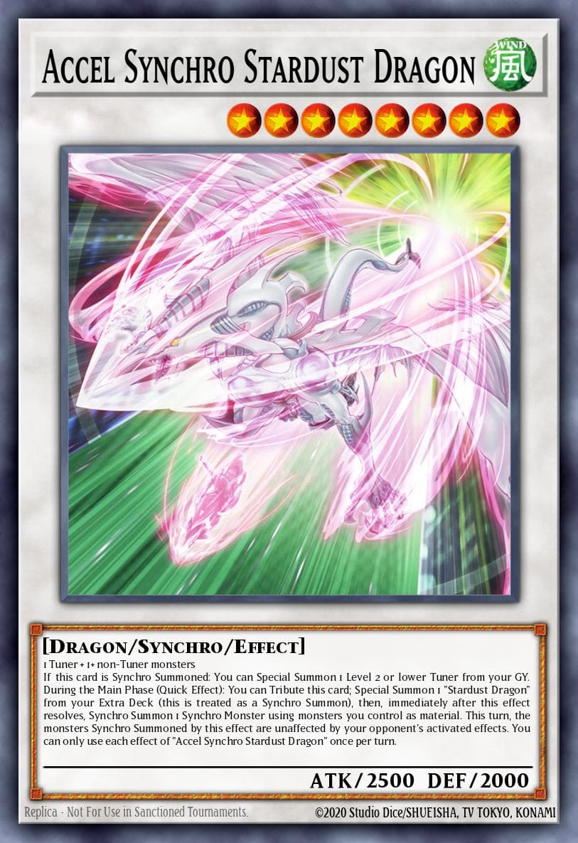 Accel Synchro Stardust Dragon Legendary 5D's Decks card
