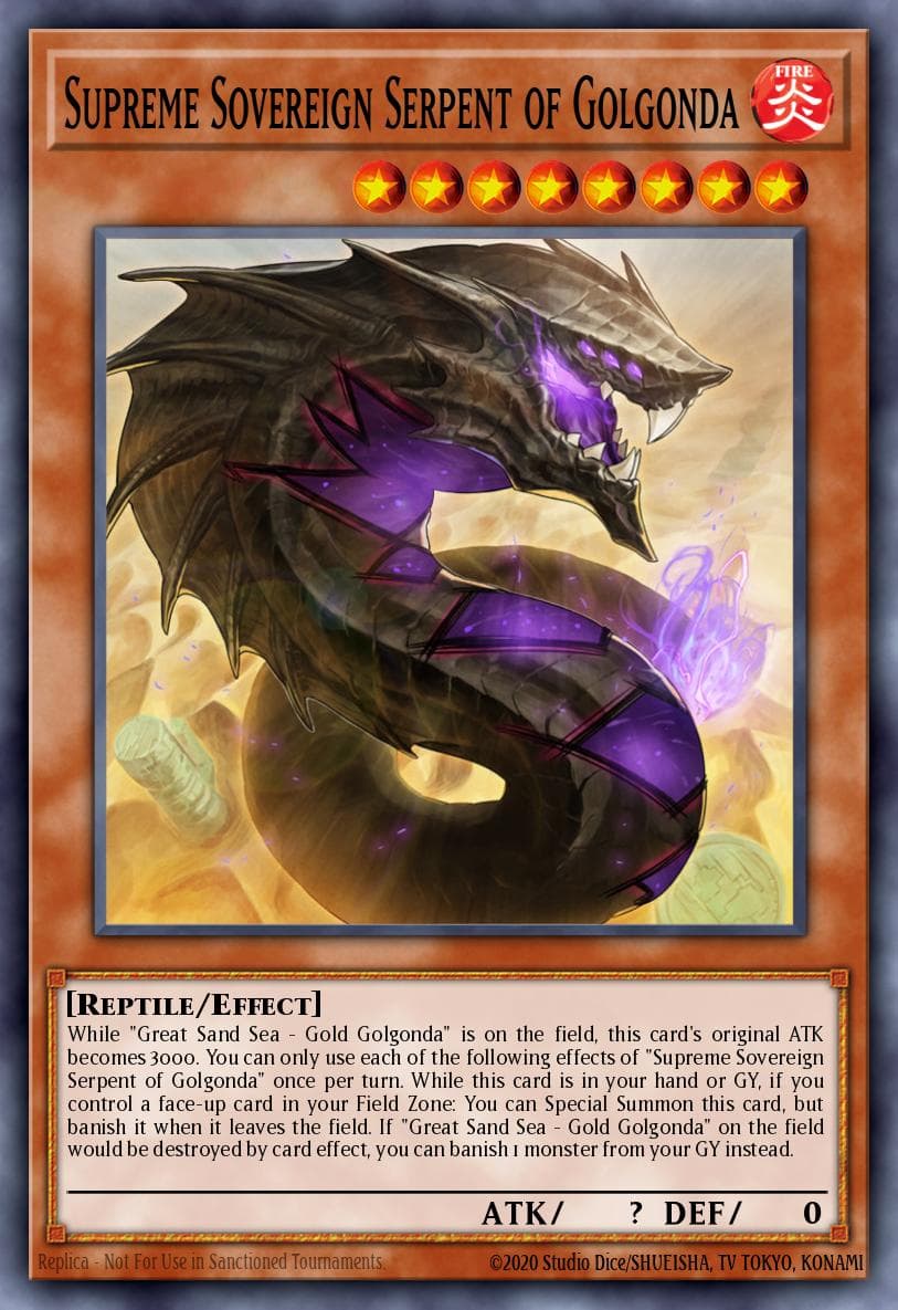 Supreme Sovereign Serpent of Golgonda Lightning Overdrive Premiere! promotional card card