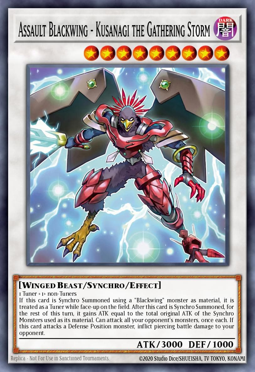 强袭黑羽-从云之草薙 游戏王 card