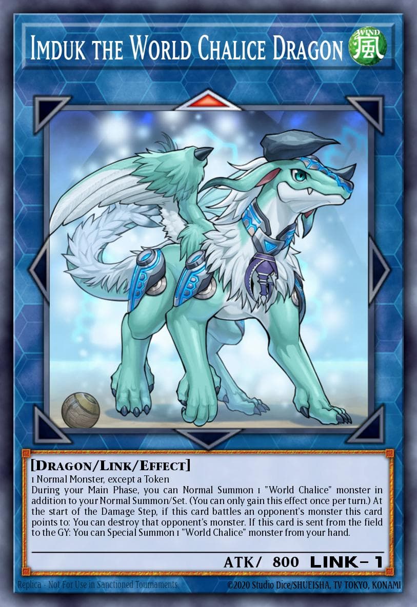 Imduk the World Chalice Dragon Code of the Duelist Special Edition card