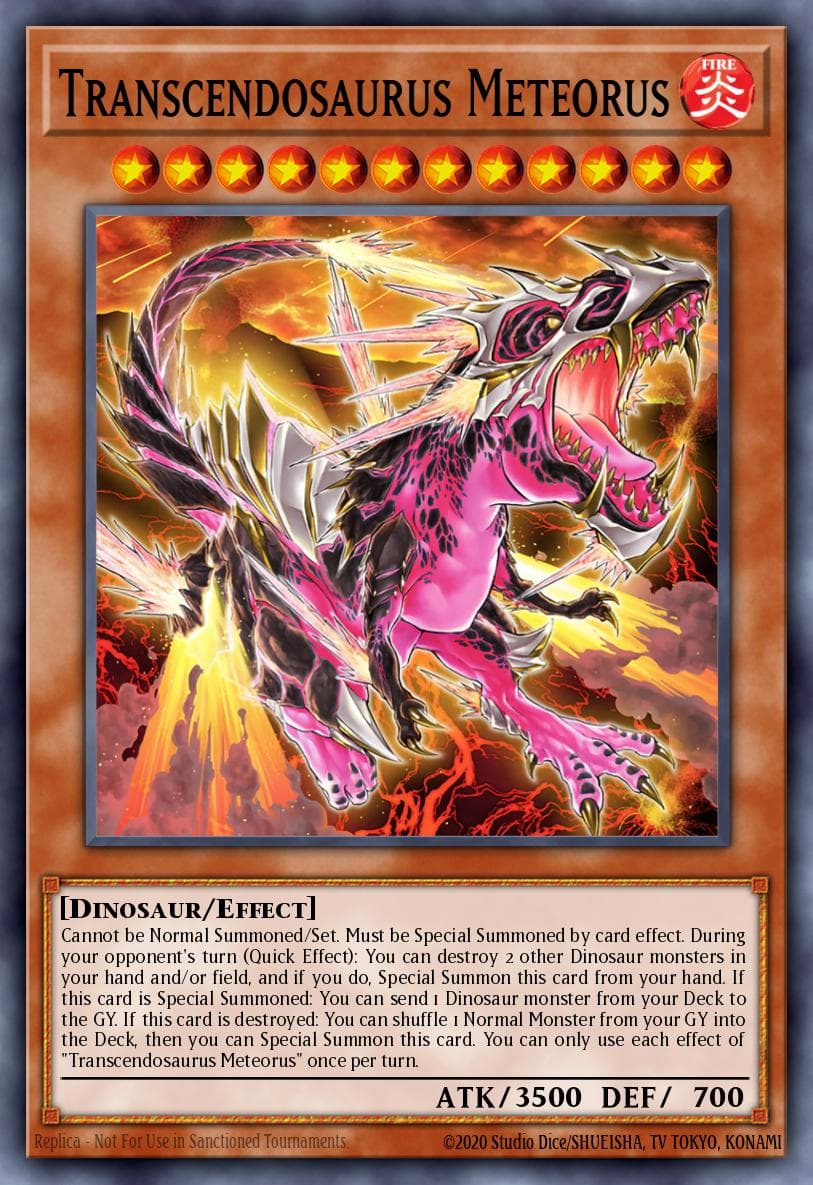 Transcendosaurus Meteorus 25th Anniversary Tin: Dueling Mirrors card