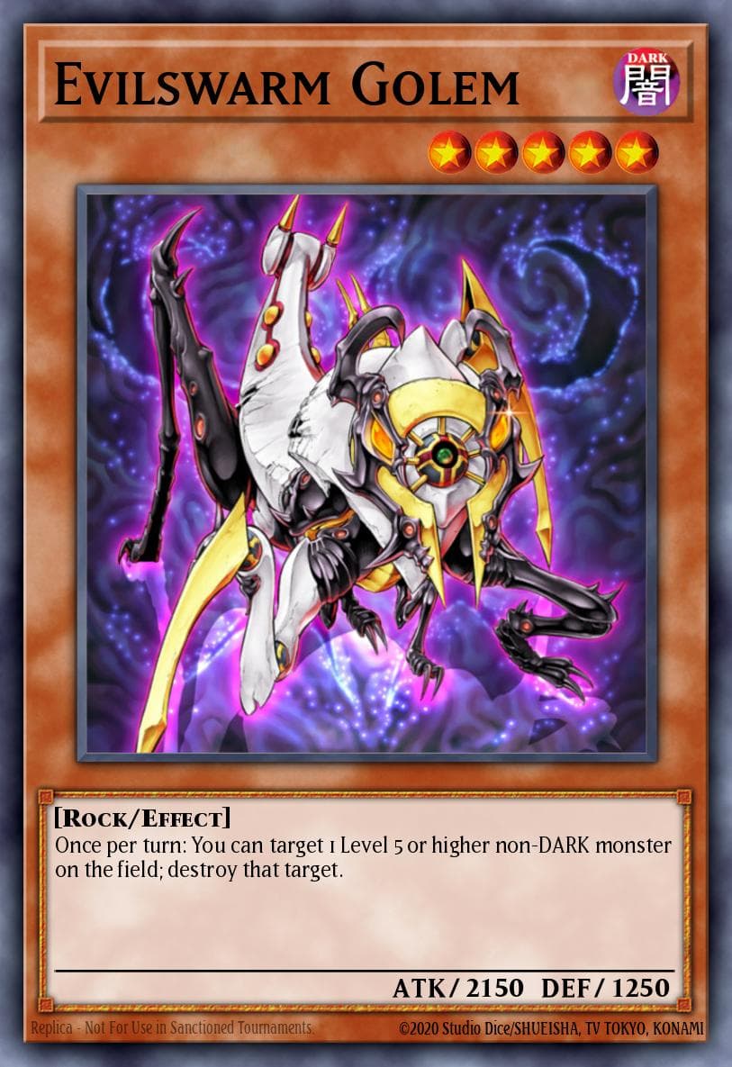 Evilswarm Golem Duel Terminal 7b card