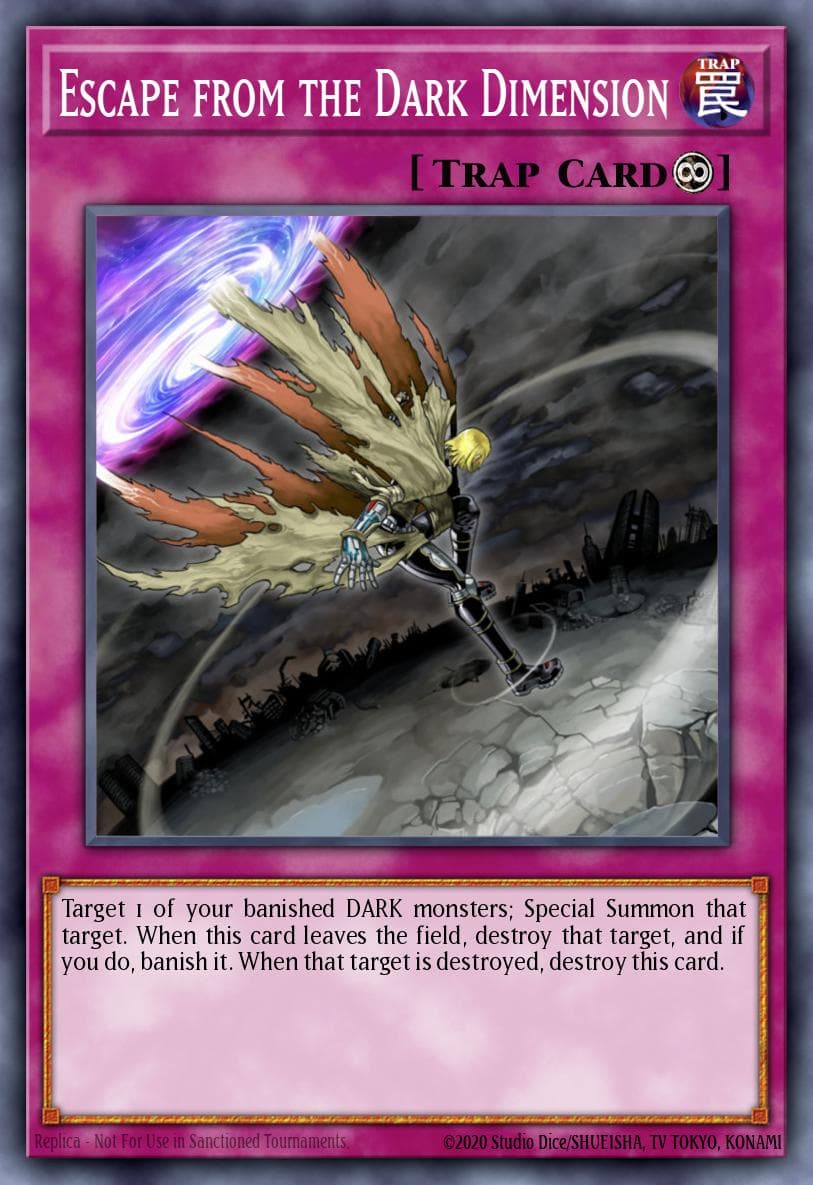 Escape from the Dark Dimension Gates of the Underworld Structure Deck card