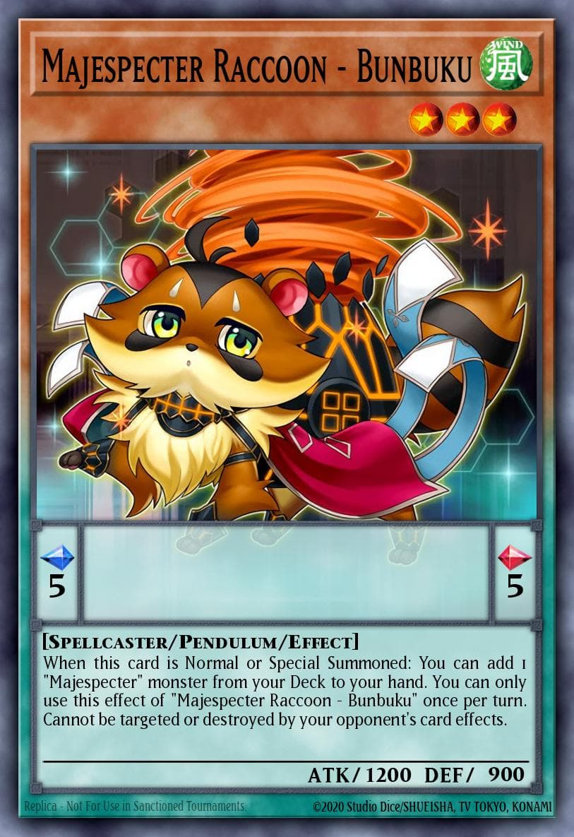 Majespecter Raccoon - Bunbuku Dimension of Chaos: Special Edition card