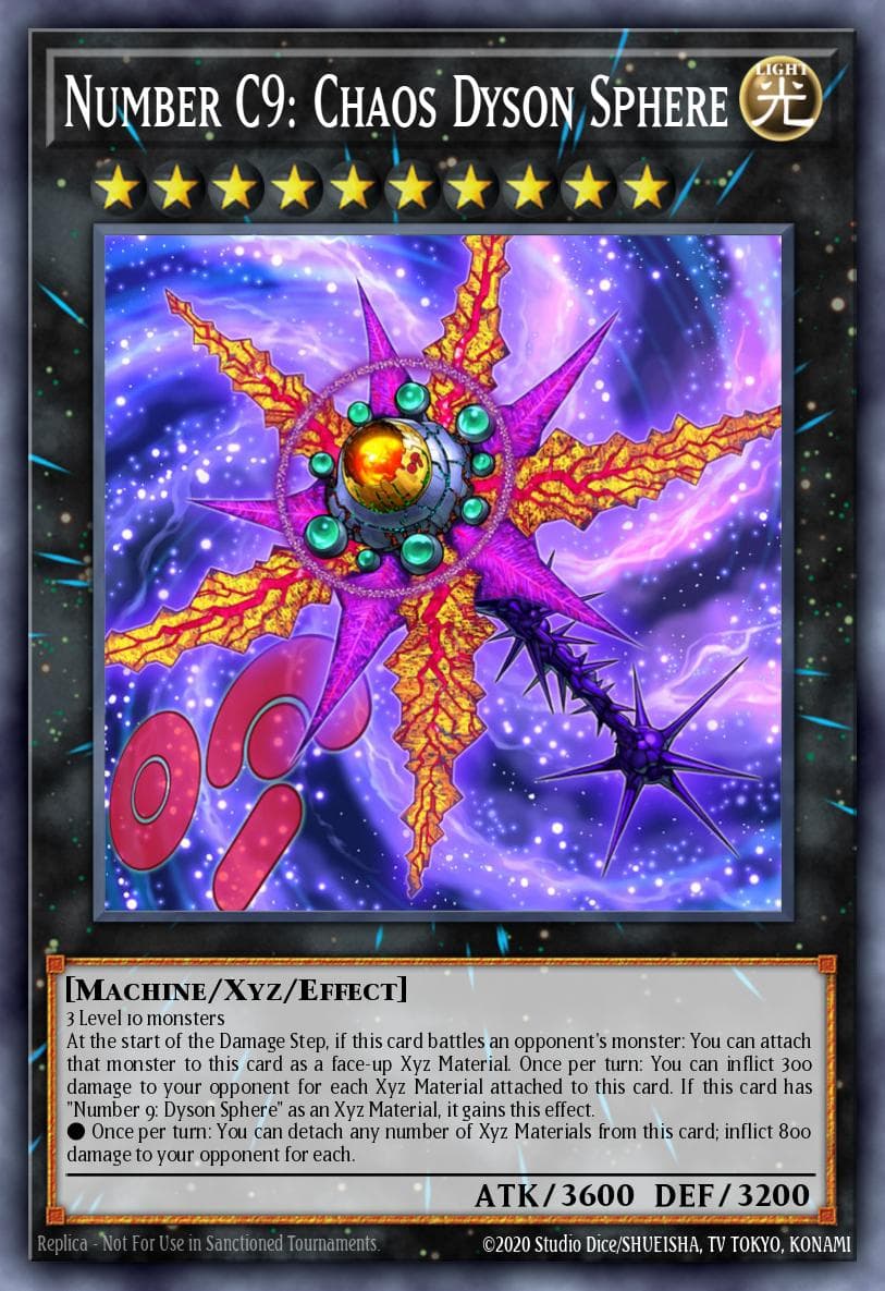 Number C9: Chaos Dyson Sphere Premium Gold card