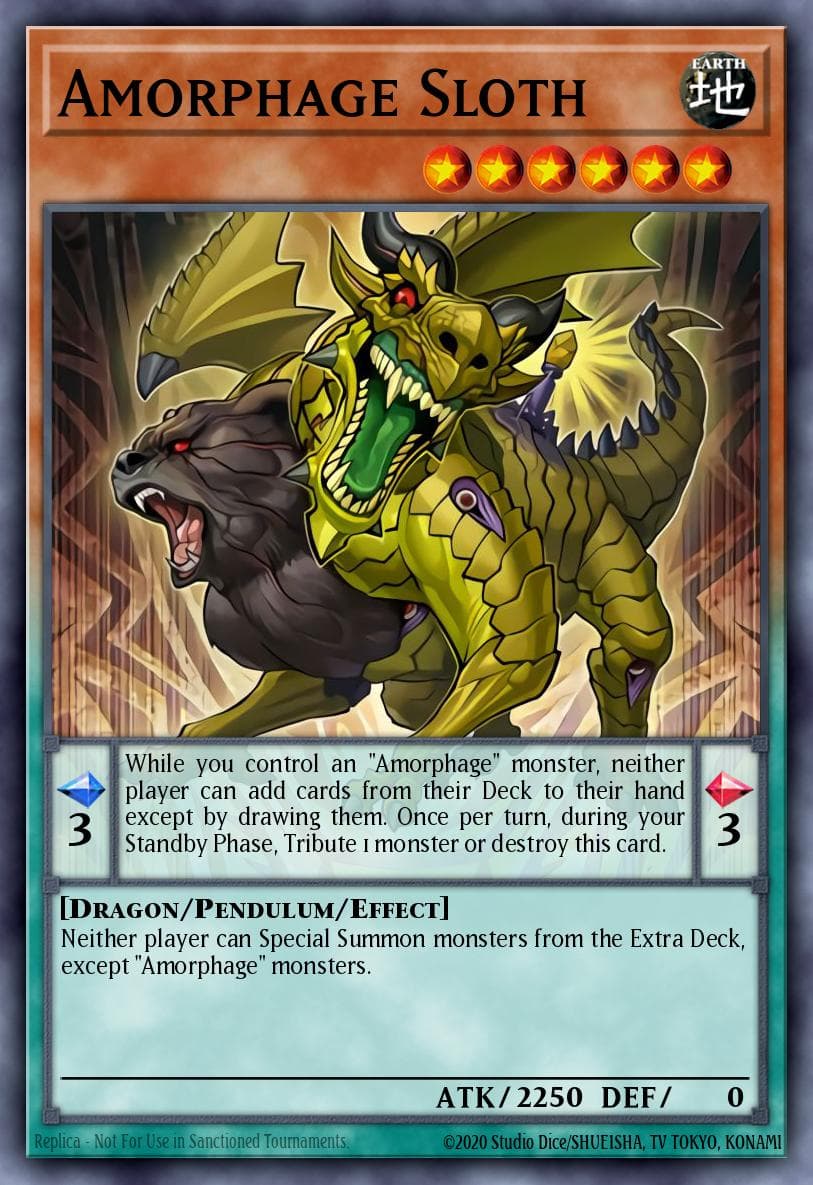 Amorphage Sloth 遊戲王 card