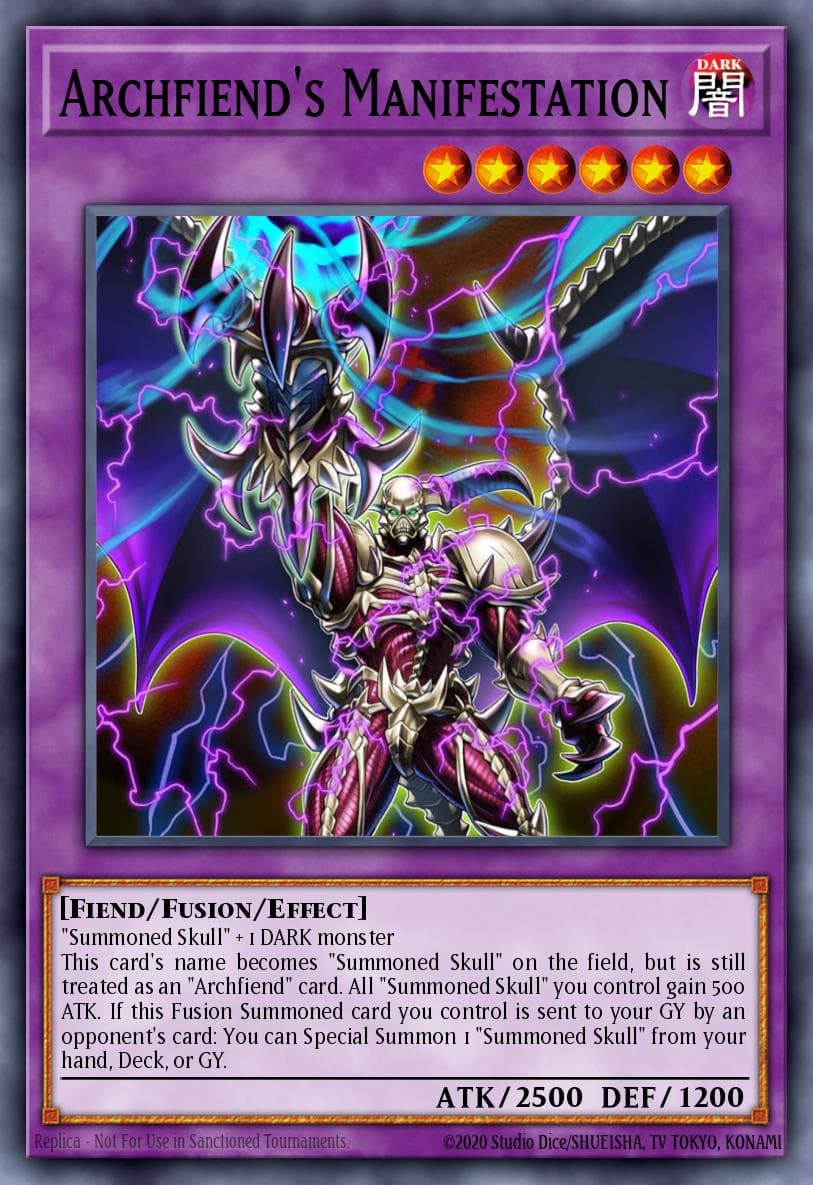 Archfiend's Manifestation Fists of the Gadgets card