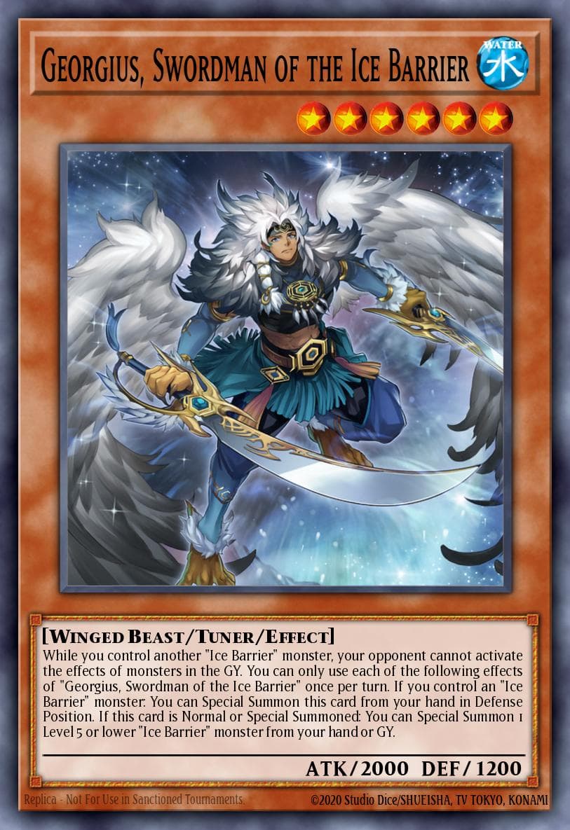 Georgius, Swordman of the Ice Barrier Battles of Legend: Terminal Revenge card