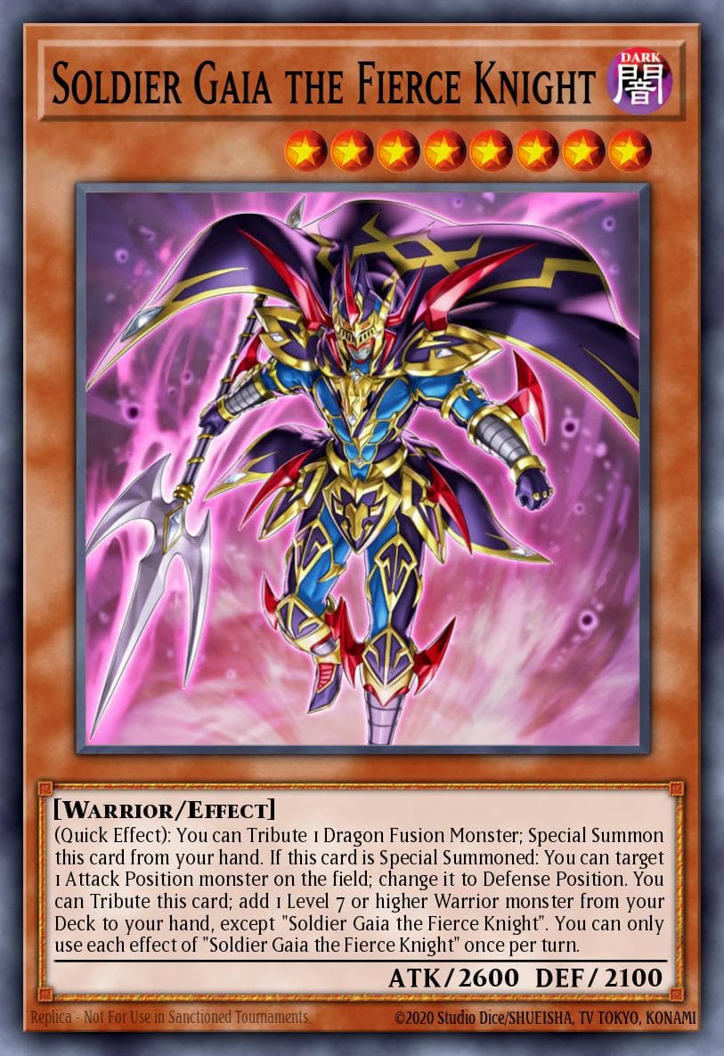 Soldier Gaia the Fierce Knight Rise of the Duelist Premiere! promotional card card