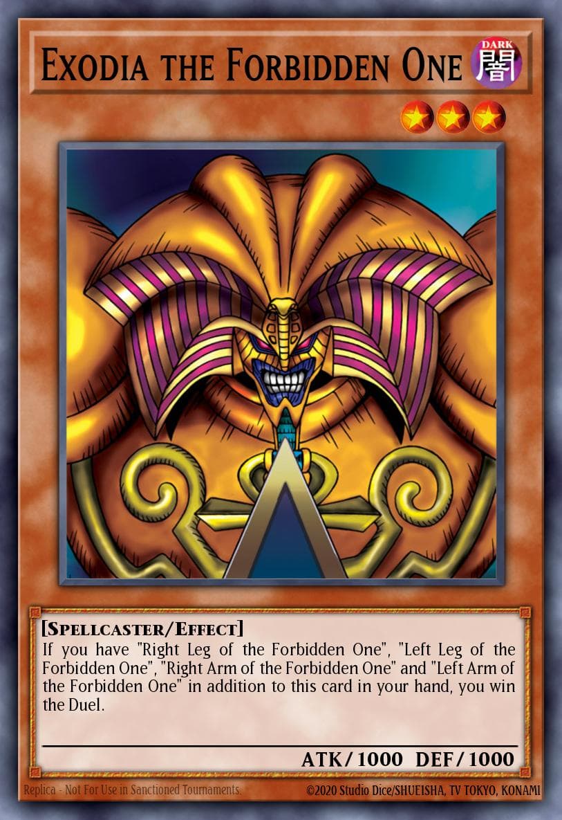 Exodia the Forbidden One Yu-Gi-Oh! Dark Duel Stories promotional cards card