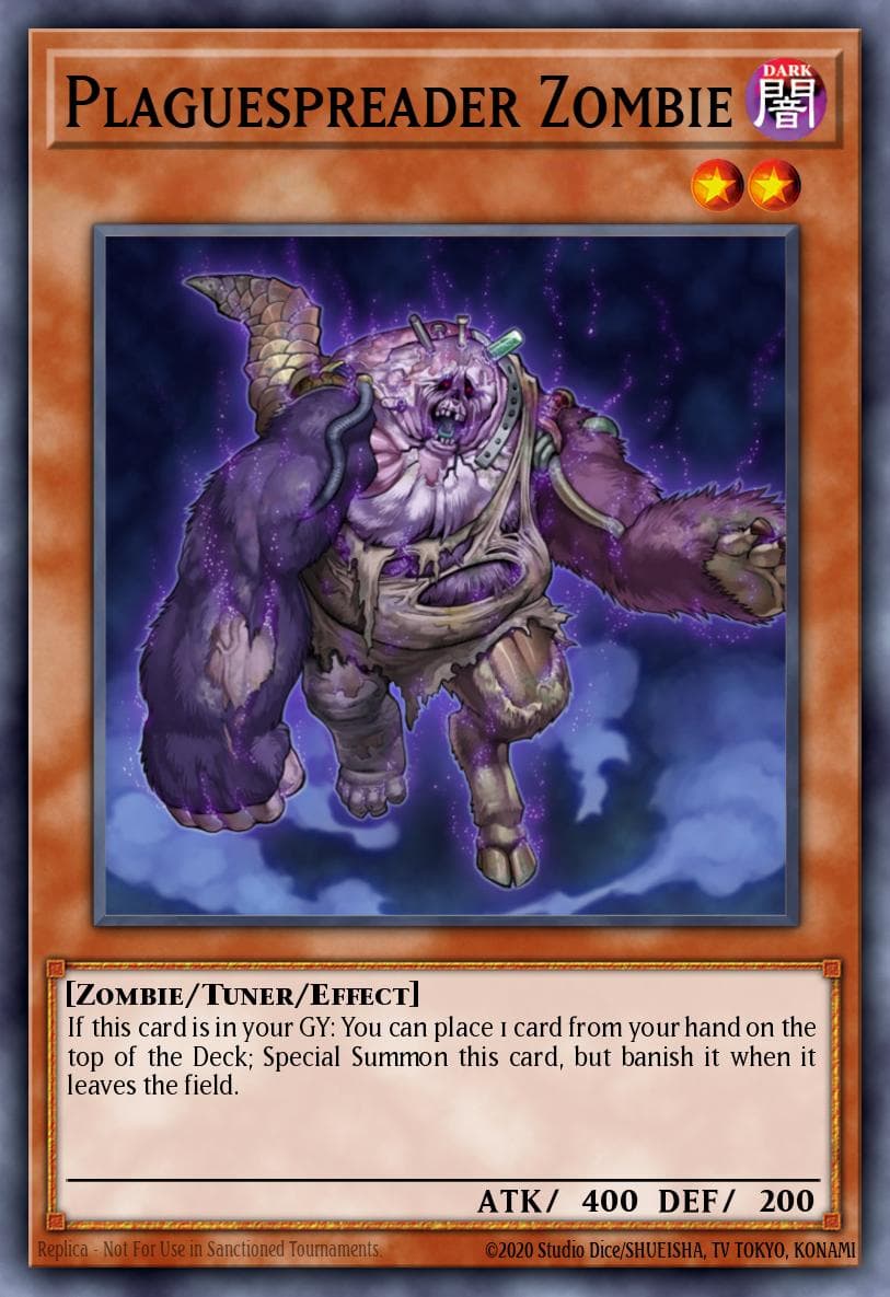 Plaguespreader Zombie Premium Gold card