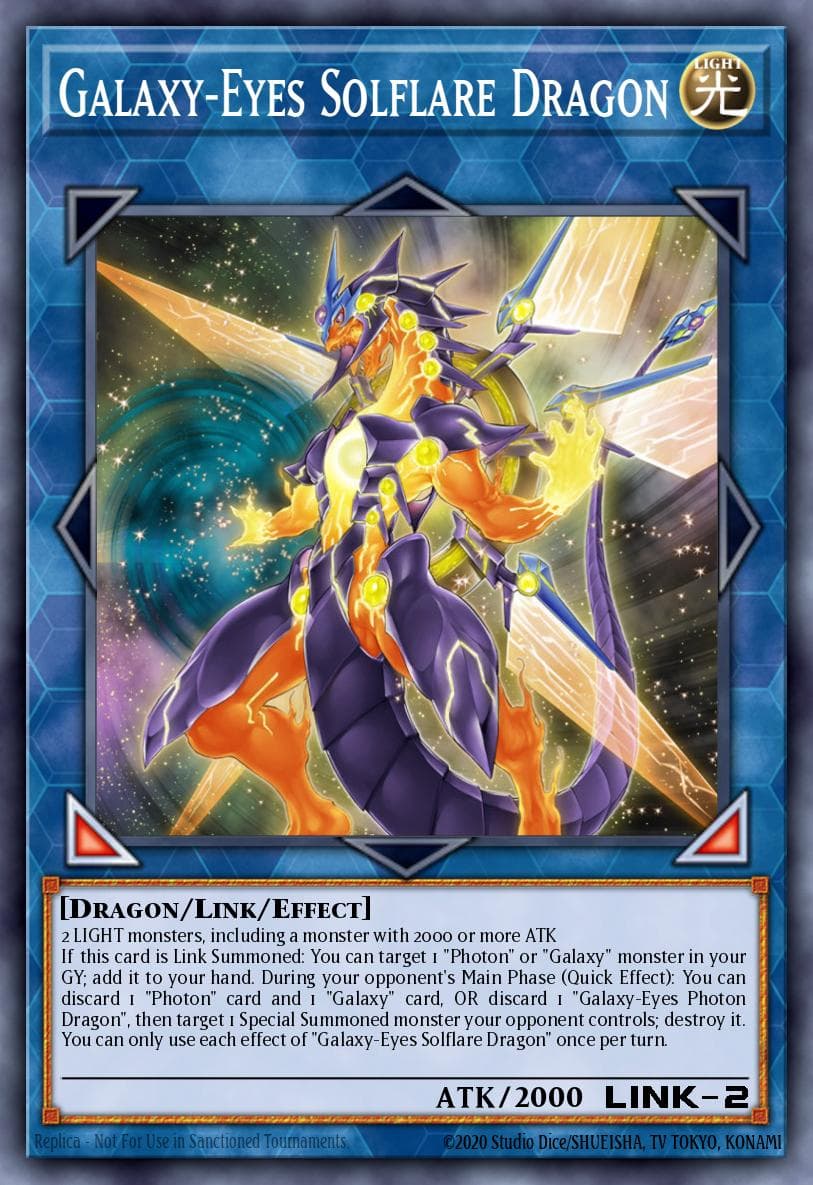 Galaxy-Eyes Solflare Dragon 2019 Gold Sarcophagus Tin Mega Pack card