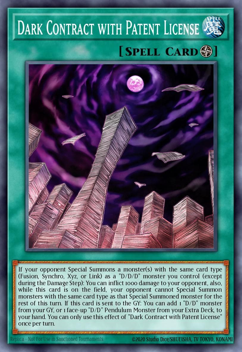 Dark Contract with Patent License Battle of Chaos card