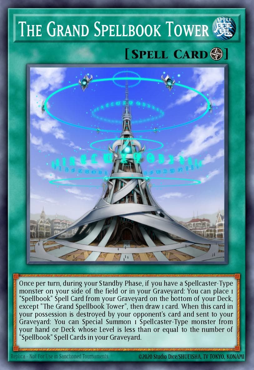 The Grand Spellbook Tower Premium Gold: Return of the Bling card
