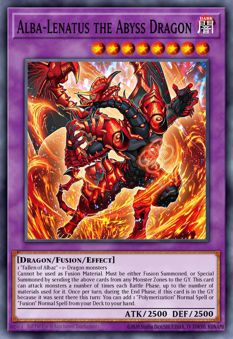 Alba-Lenatus the Abyss Dragon THE CHRONICLES DECK: The Fallen & The Virtuous (All-Foil Edition) card