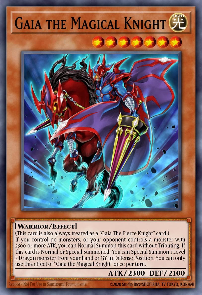 Gaia the Magical Knight Rise of the Duelist Premiere! promotional card card
