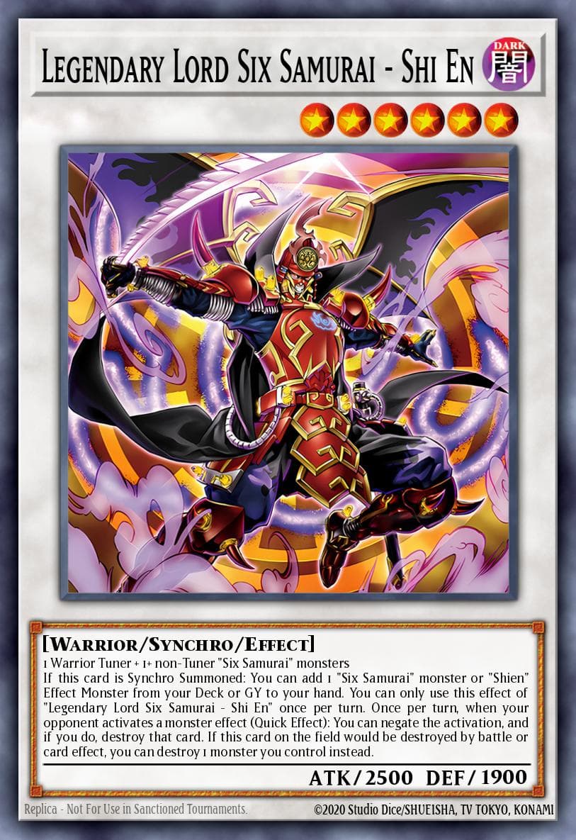 Legendary Lord Six Samurai - Shi En Rage of the Abyss card