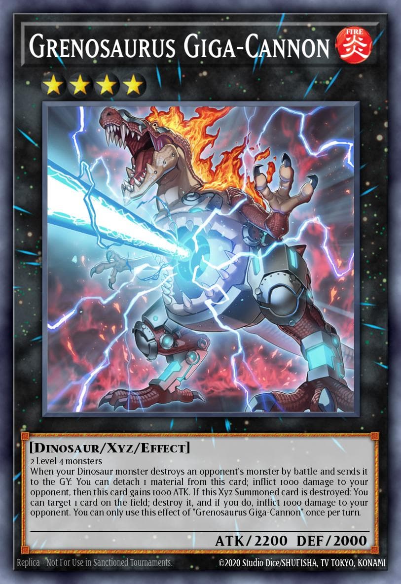 Grenosaurus Giga-Cannon Duelist Nexus card