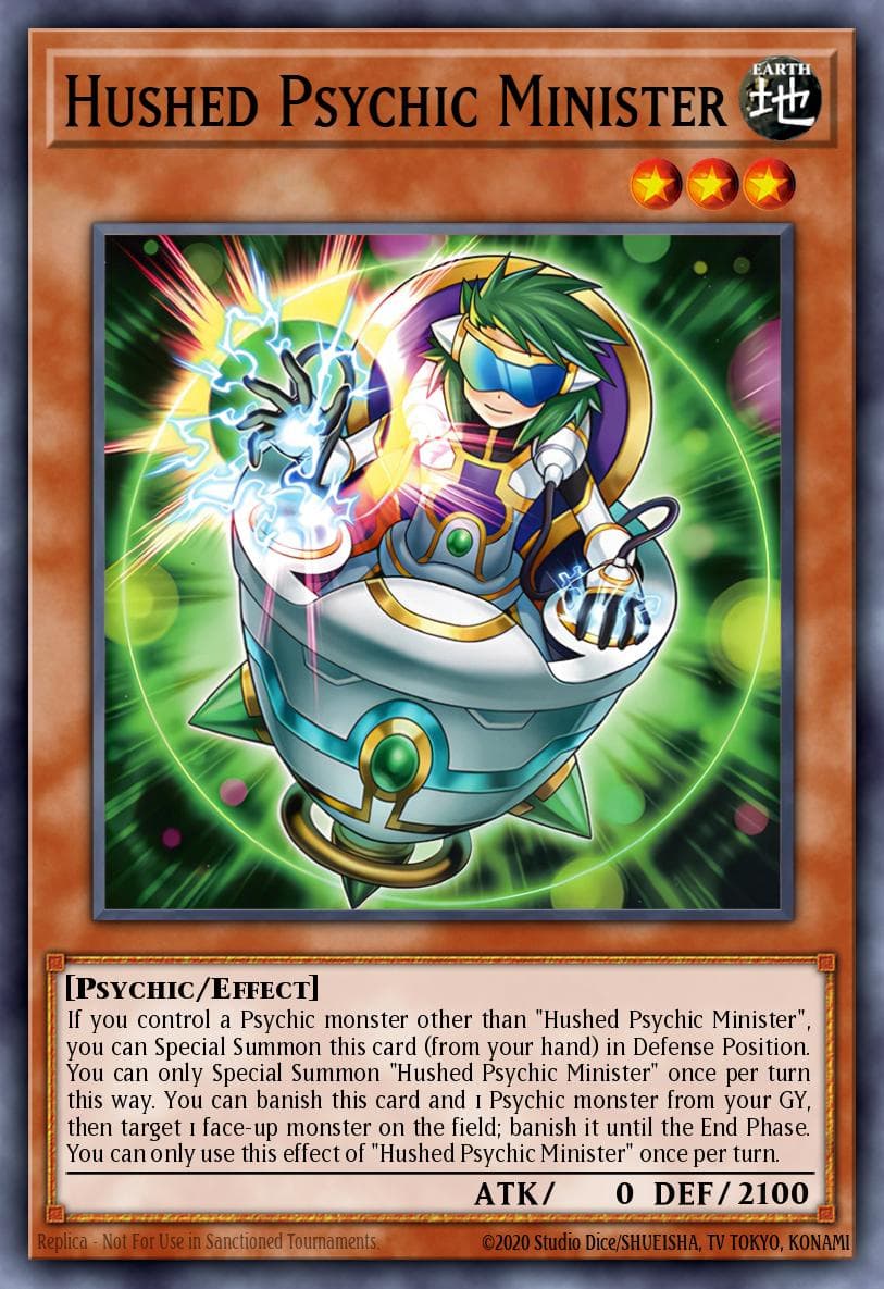 Hushed Psychic Minister Duelist's Advance card
