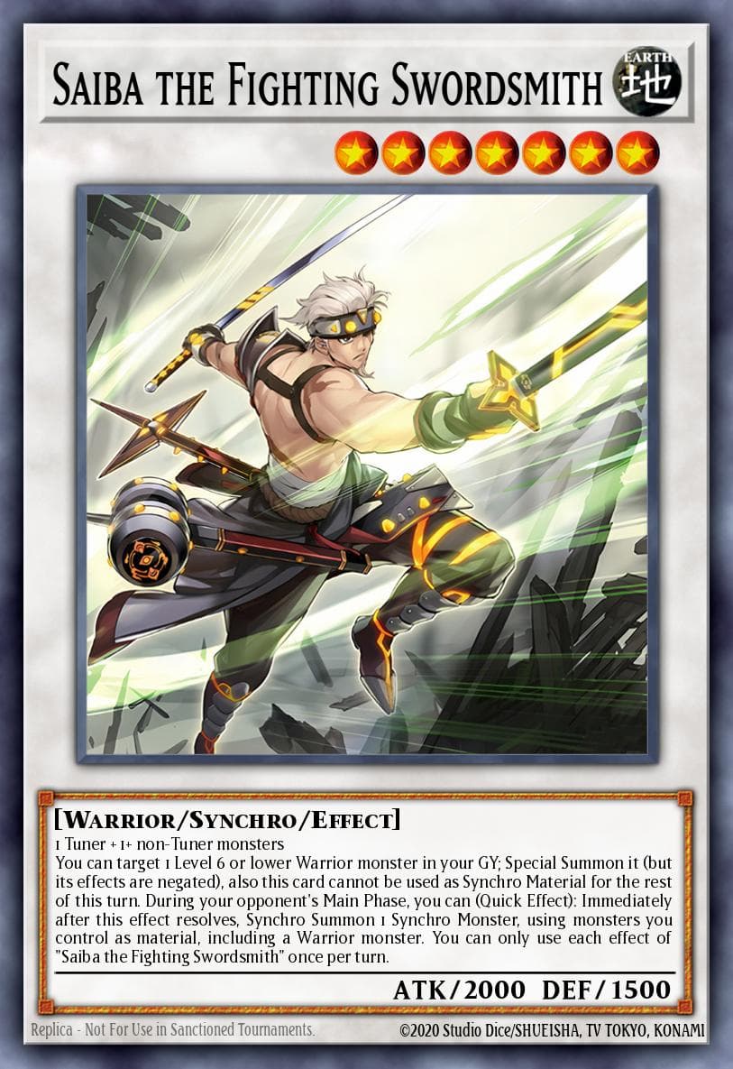 Saiba the Fighting Swordsmith 遊戲王 card