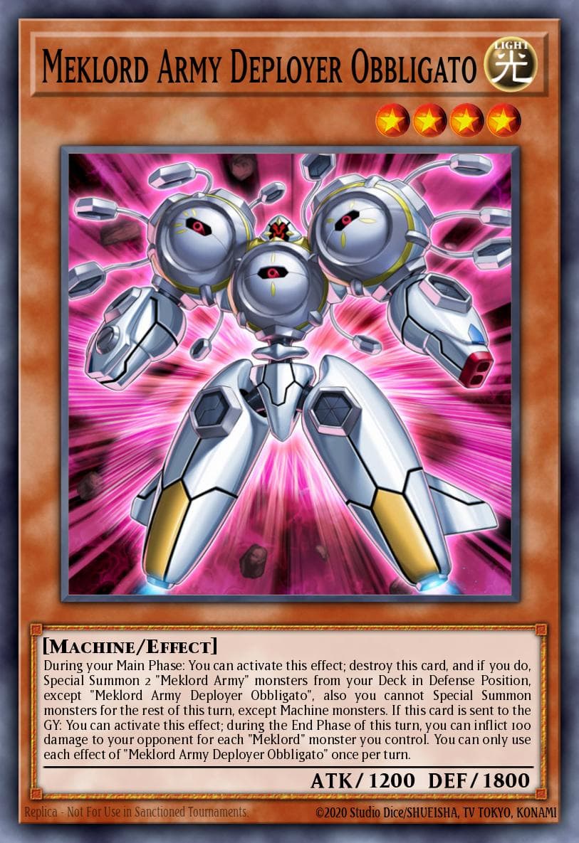 Meklord Army Deployer Obbligato Legendary Duelists: Rage of Ra card