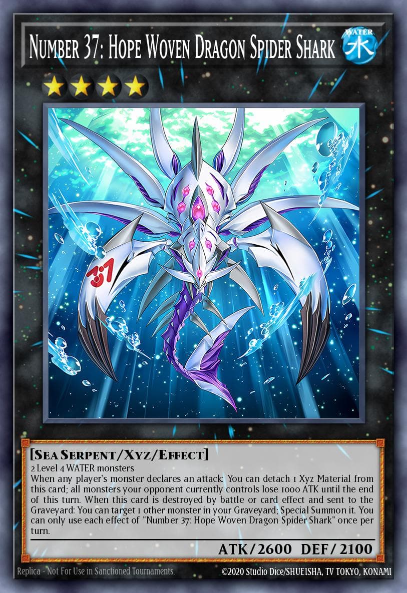 Number 37: Hope Woven Dragon Spider Shark Premium Gold: Infinite Gold card