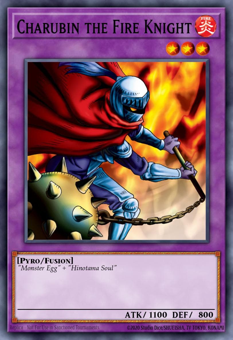 Charubin the Fire Knight Legend of Blue Eyes White Dragon card