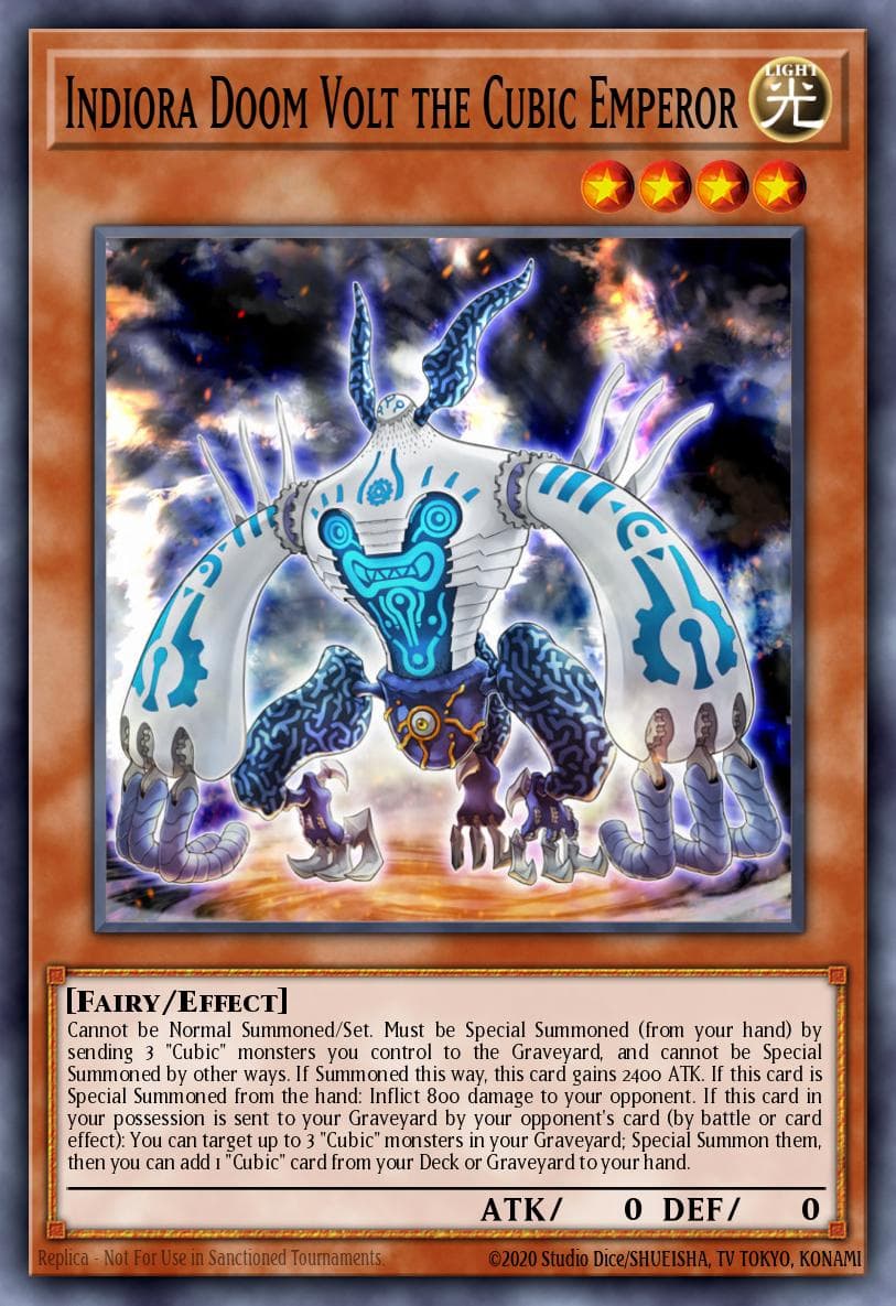 Indiora Doom Volt the Cubic Emperor Yu-Gi-Oh! The Dark Side of Dimensions Movie Pack: Gold Edition card