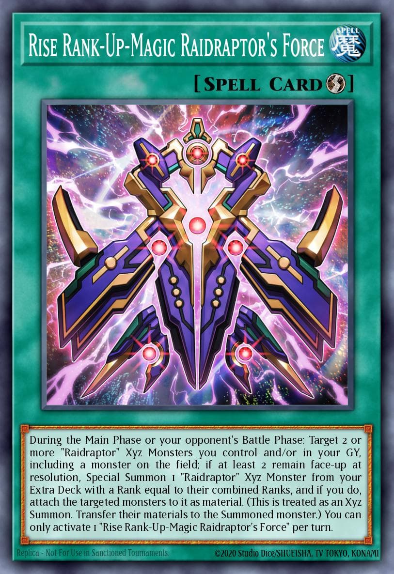 Rise Rank-Up-Magic Raidraptor's Force Phantom Nightmare card