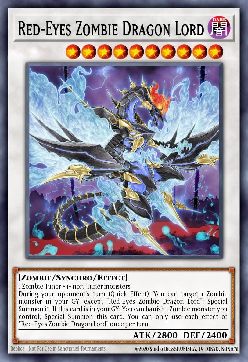 Red-Eyes Zombie Dragon Lord Dimension Force card