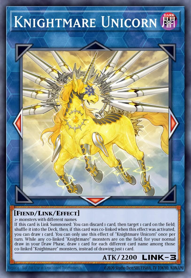 Knightmare Unicorn Flames of Destruction Special Edition card