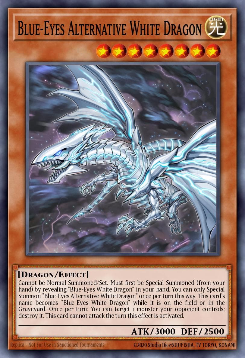 Blue-Eyes Alternative White Dragon Yu-Gi-Oh! The Dark Side of Dimensions Movie Pack: Gold Edition card