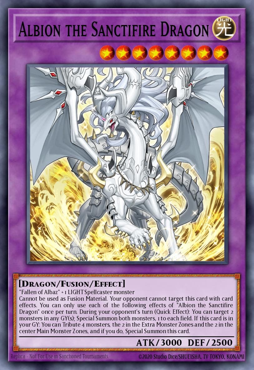 Albion the Sanctifire Dragon Cyberstorm Access card
