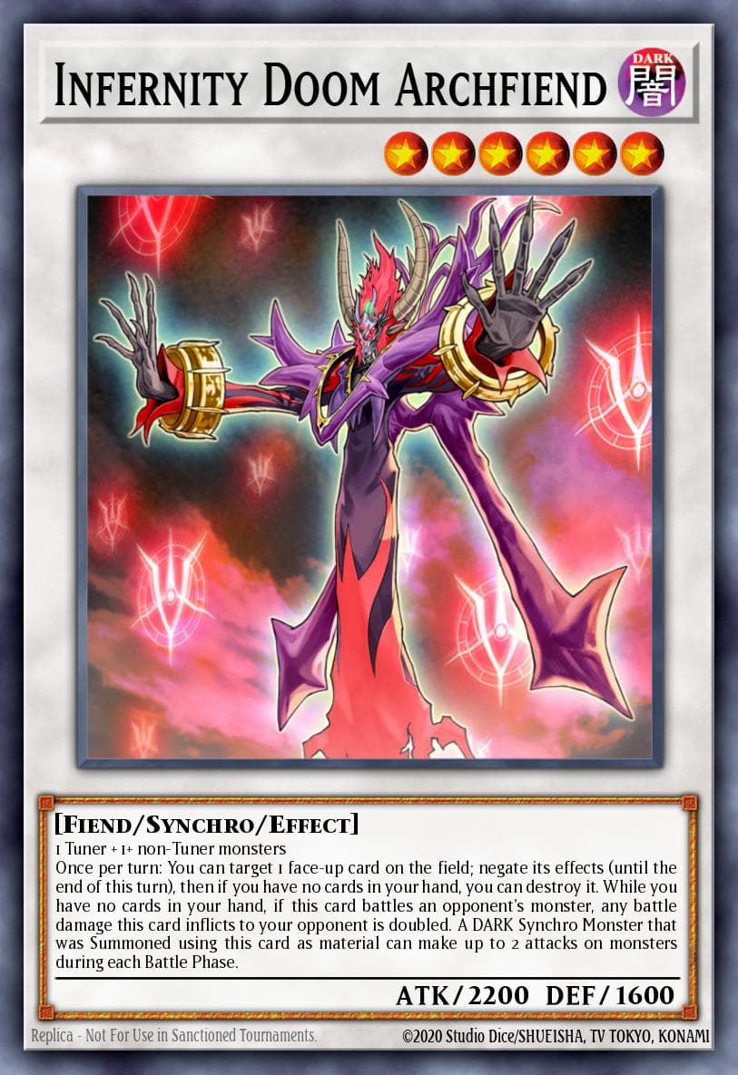 Infernity Doom Archfiend Phantom Rage Premiere! promotional card card