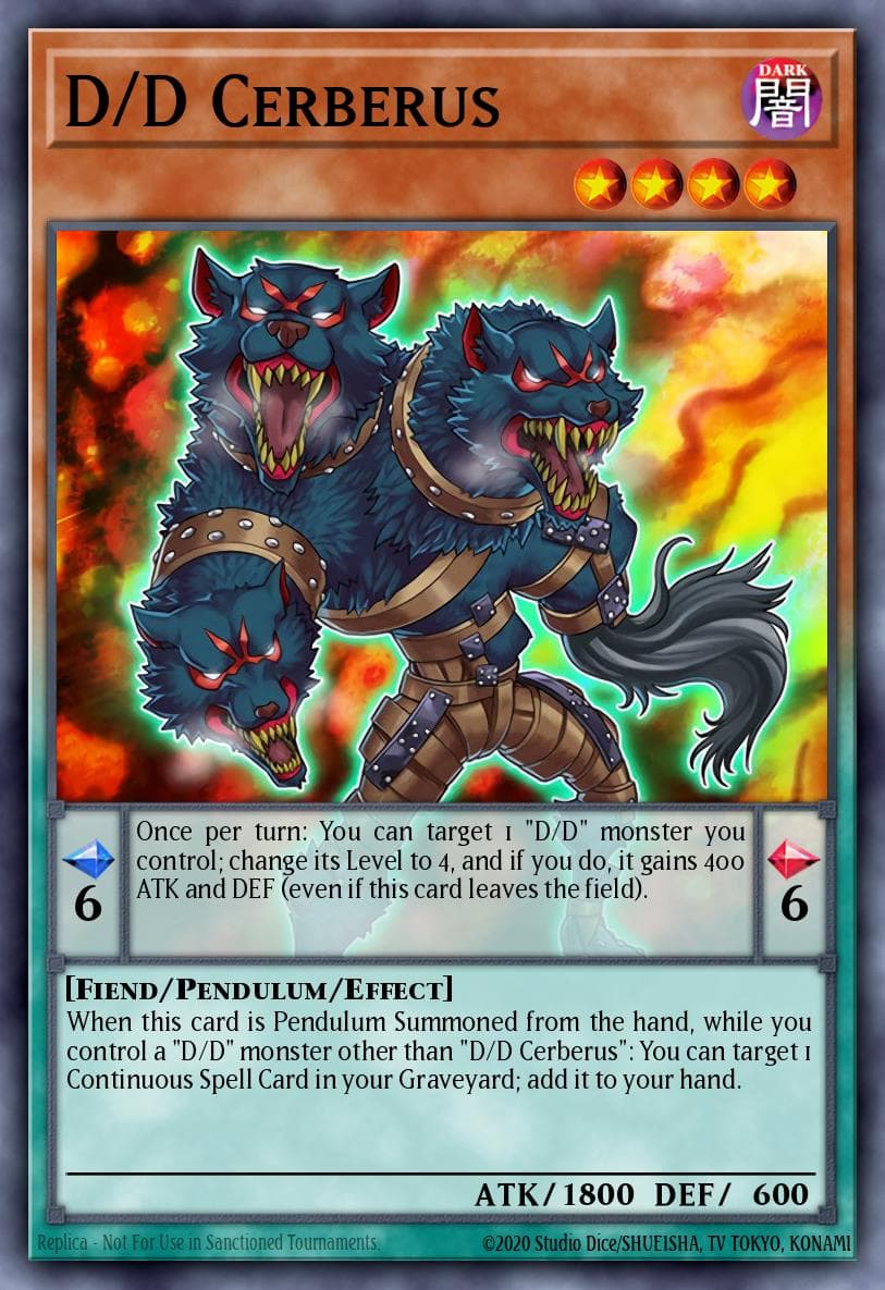 D/D Cerberus Pendulum Domination Structure Deck card