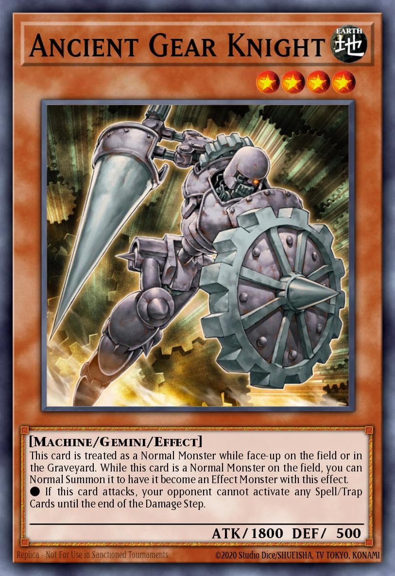 Ancient Gear Knight Machine Reactor Structure Deck card