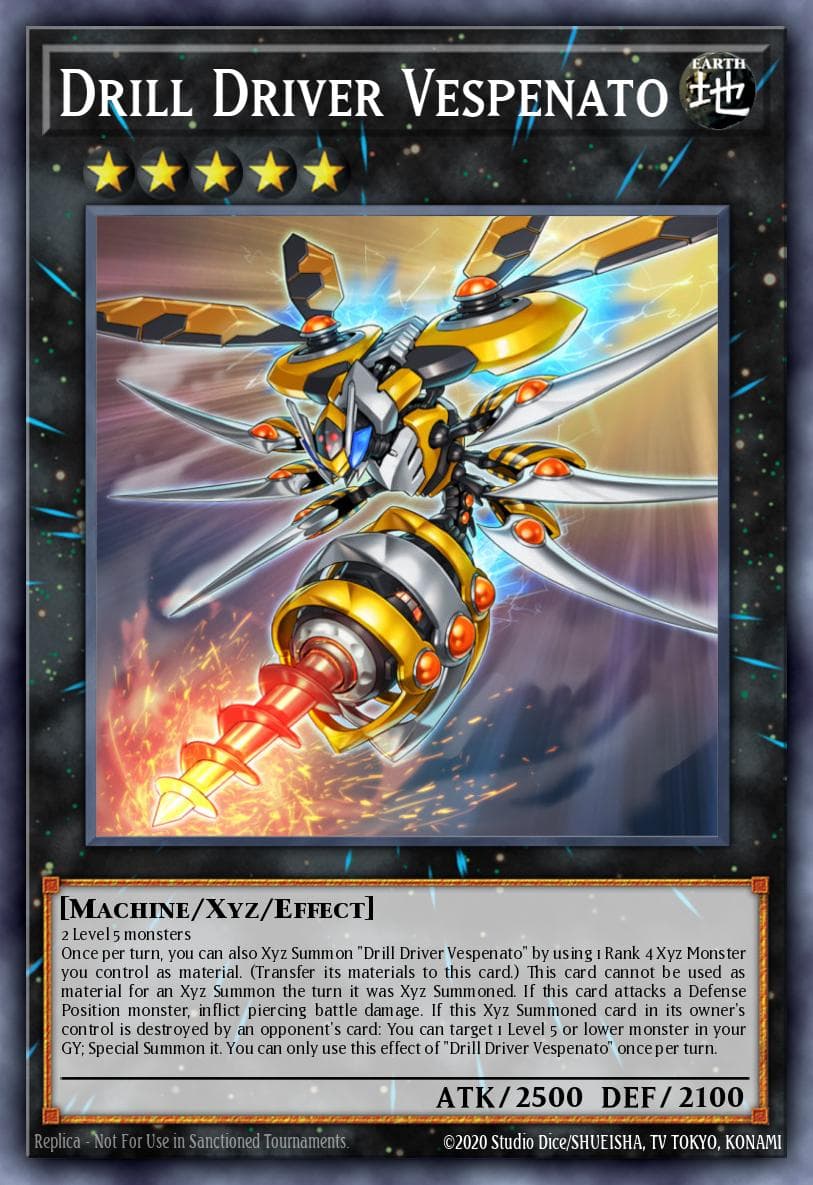 Drill Driver Vespenato Rise of the Duelist Premiere! promotional card card