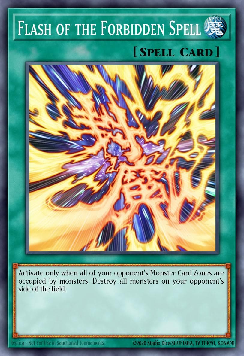Flash of the Forbidden Spell Cyberdark Impact card