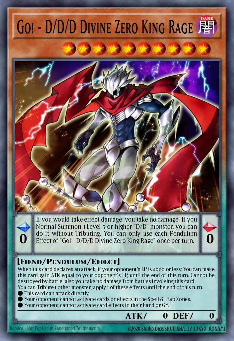 Go! - D/D/D Divine Zero King Rage Yu-Gi-Oh! ARC-V Volume 7 promotional card card