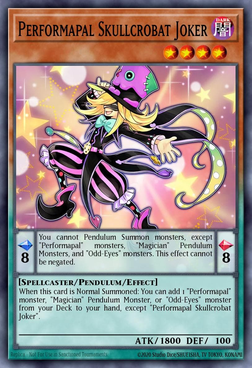 Performapal Skullcrobat Joker Master of Pendulum Structure Deck card
