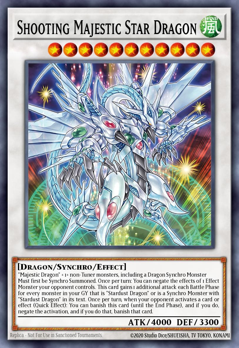 Shooting Majestic Star Dragon Dawn of Majesty Premiere! promotional card card