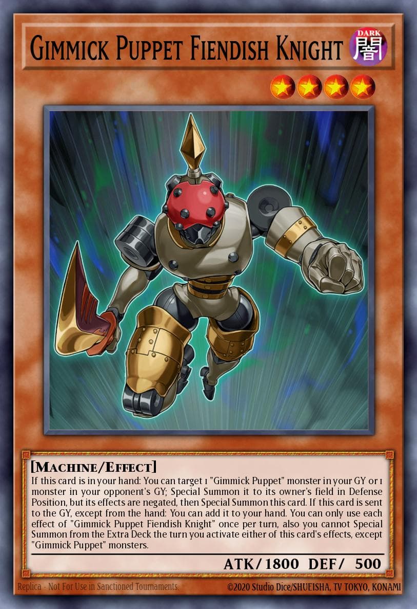 Gimmick Puppet Fiendish Knight Maze of the Master card