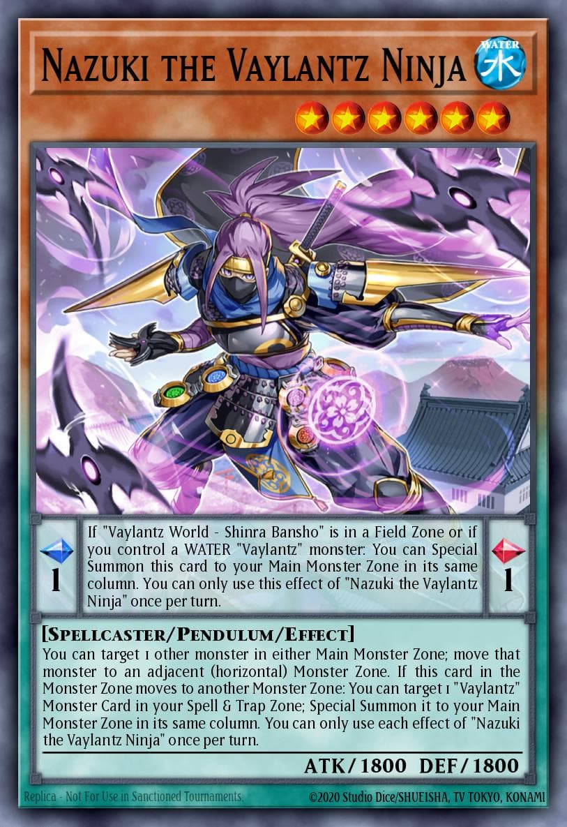 Nazuki the Vaylantz Ninja Tactical Masters card