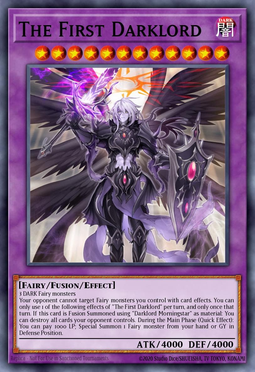 The First Darklord Rise of the Duelist Premiere! promotional card card