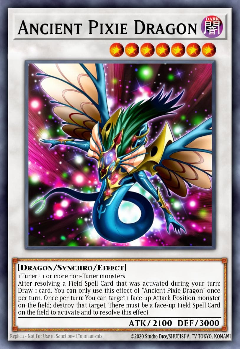 Ancient Pixie Dragon Premium Gold card