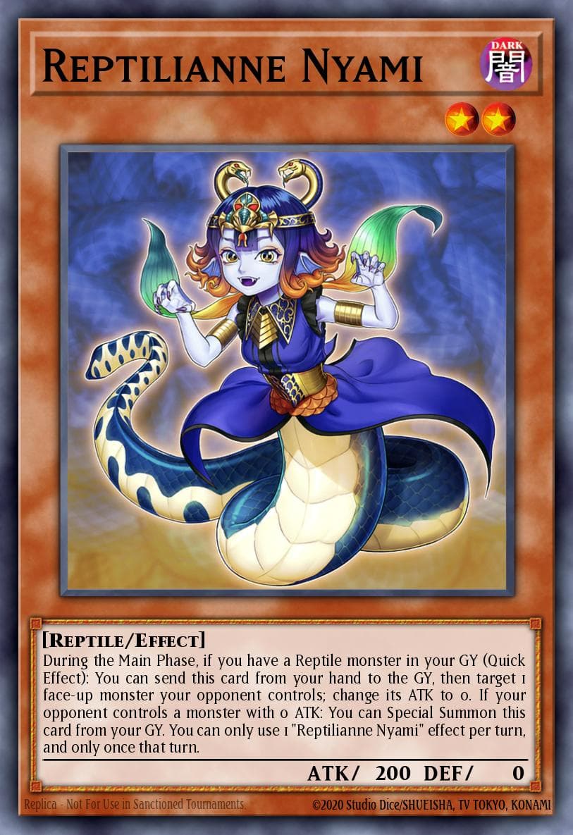 Reptilianne Nyami Burst of Destiny card