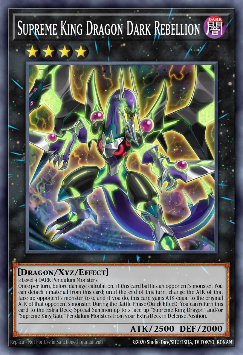 Supreme King Dragon Dark Rebellion Code of the Duelist Special Edition card
