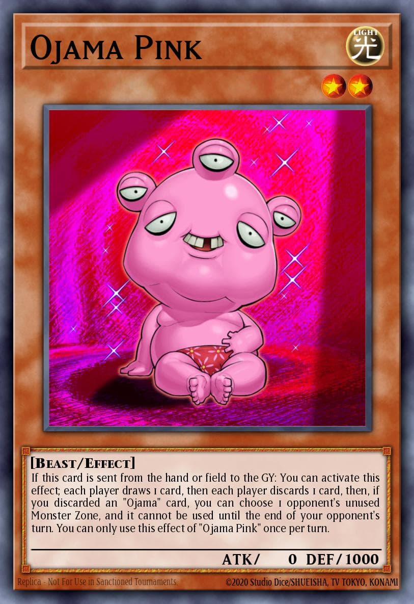 Ojama Pink Blazing Vortex Premiere! promotional card card