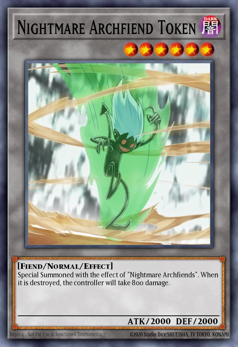Nightmare Archfiend Token 遊戲王 card