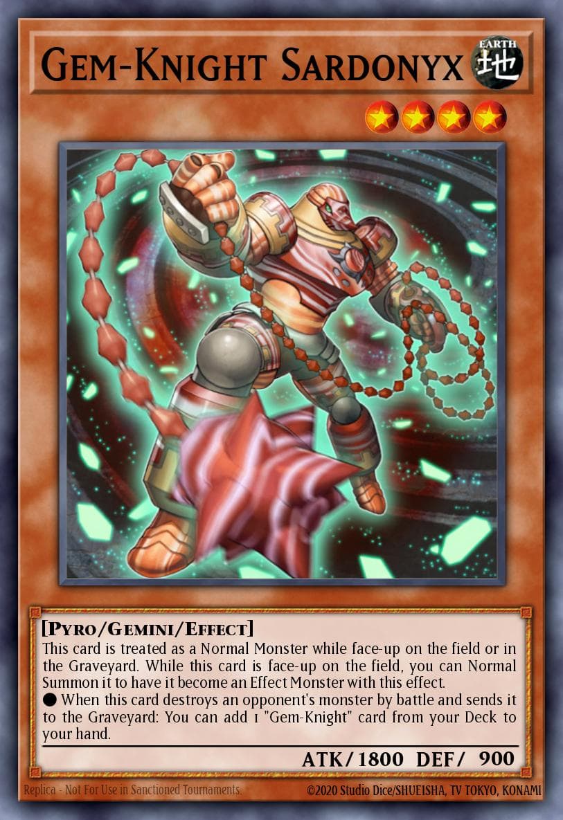 Gem-Knight Sardonyx Duel Terminal 7b card